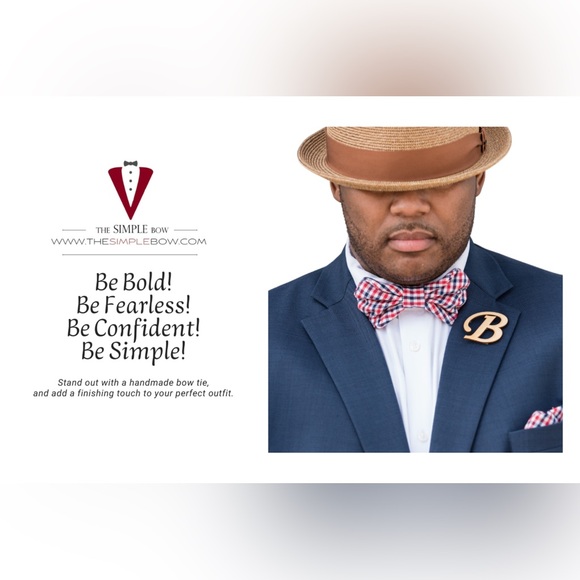 Wine Red Silky Solid Handcrafted Bow Tie - Picture 9 of 14